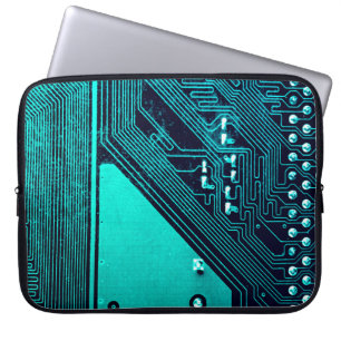 Circuit board. Electronic computer hardware techno Laptop Sleeve