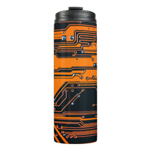 Circuit board. Electronic computer hardware techno Thermal Tumbler