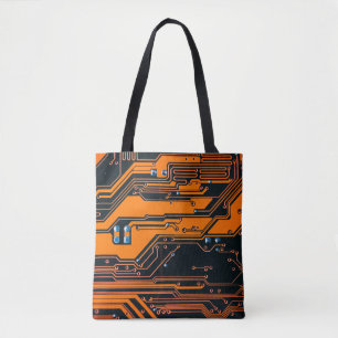 Circuit board. Electronic computer hardware techno Tote Bag