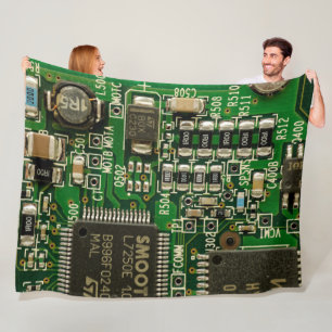 CIRCUIT BOARD FLEECE BLANKET