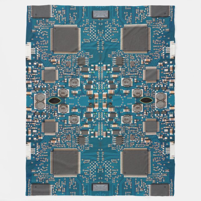 Circuit board fleece blanket (Front)