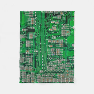 Circuit Board Fleece Blanket