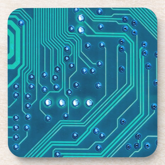 Circuit Board Geek Technology Coaster (Front)