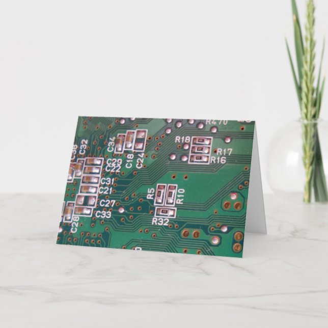 Circuit Board Invitation Card (Front)