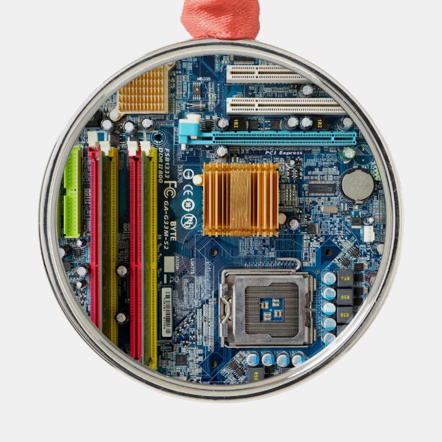 Circuit board metal ornament (Front)