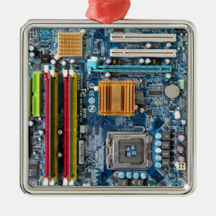 Circuit board metal tree decoration