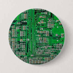 Circuit Board Painting 7.5 Cm Round Badge