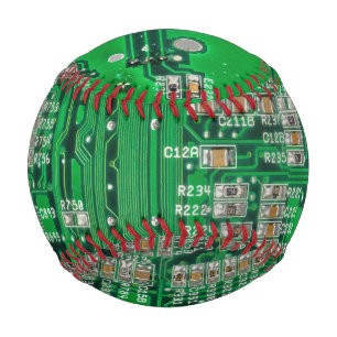 Circuit Board Painting Baseball