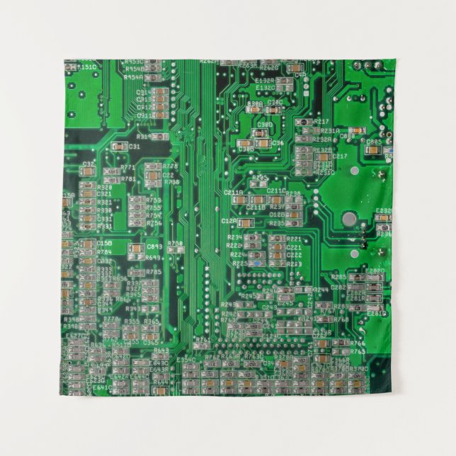 Circuit Board Painting Tapestry (Front)