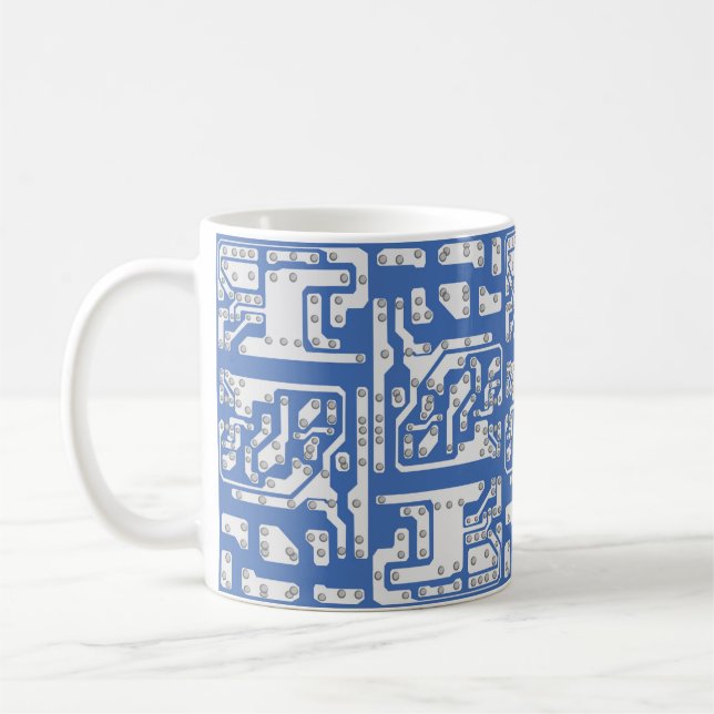 Circuit board pattern coffee mug (Left)