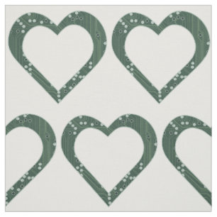 Circuit board Pattern Heart Fabric
