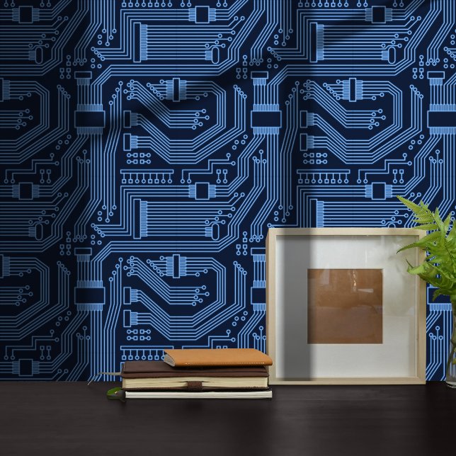 Circuit Board Pattern Navy Blue ID245 Wallpaper (Creator Uploaded)