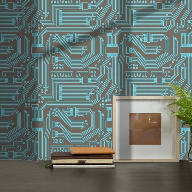 Circuit Board Pattern Turquoise ID245 Wallpaper (Creator Uploaded)
