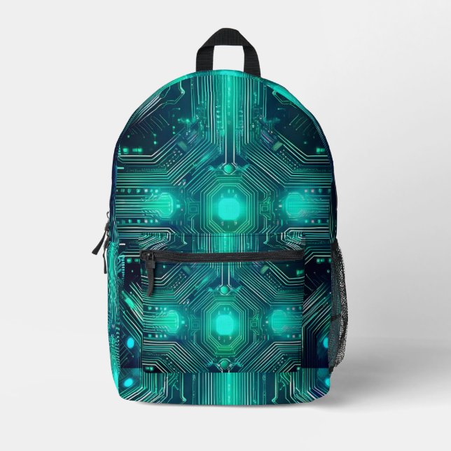 Circuit Board Tech-Inspired Backpack (Front)