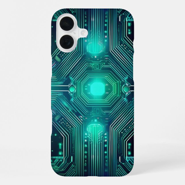 Circuit Board Tech-Inspired Style iPhone Case (Back)