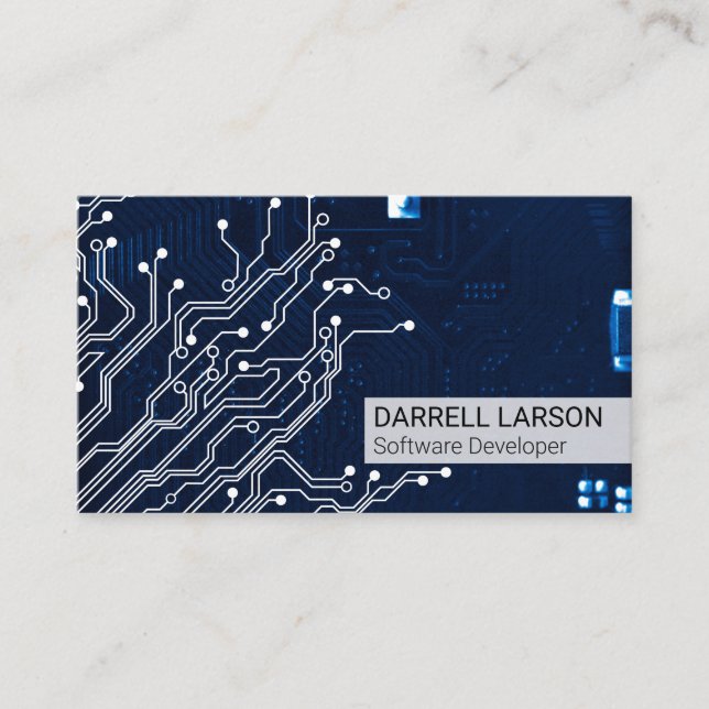 Circuit Board | Technology Hardware | Engineer Business Card (Front)