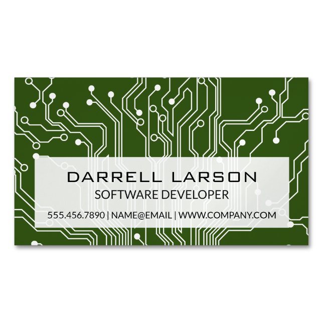 Circuit Board | Technology Magnetic Business Card (Front)