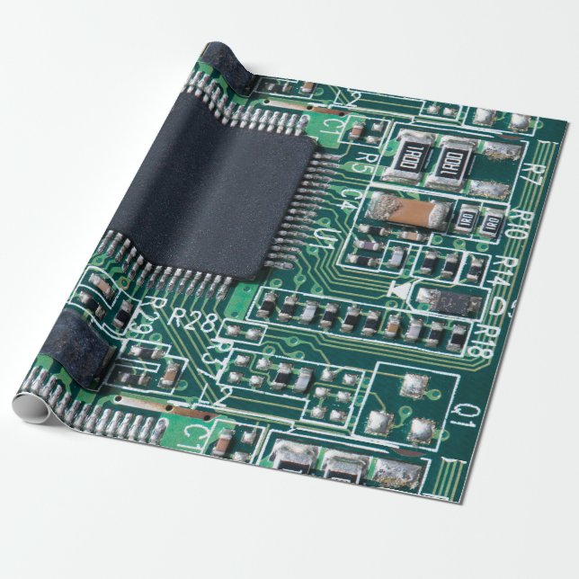 Circuit board wrapping paper (Unrolled)