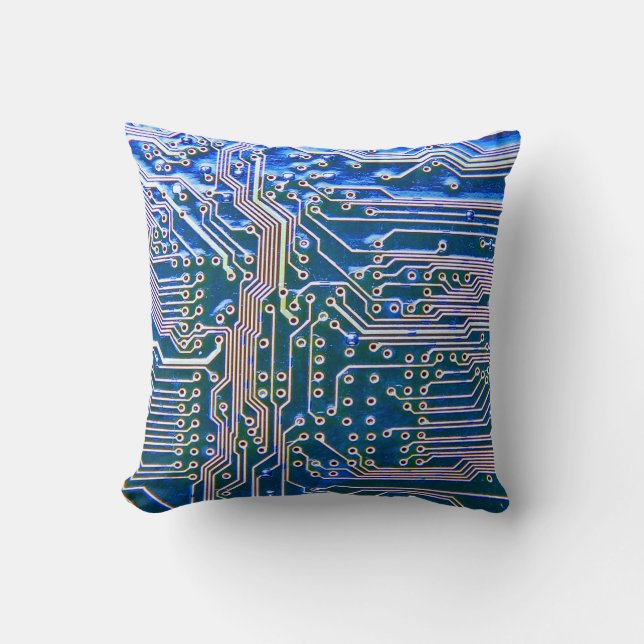 Circuit Boardboard,computer,blue,capacitor,chip,ci Cushion (Front)