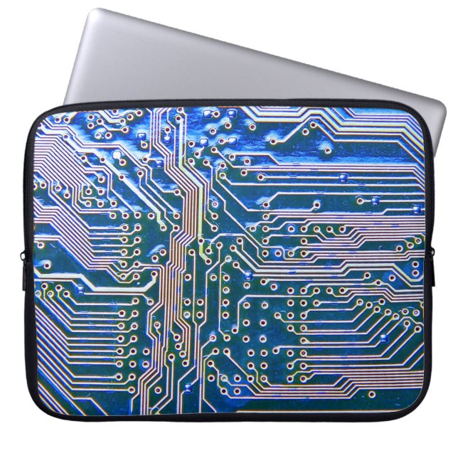 Circuit Boardboard,computer,blue,capacitor,chip,ci Laptop Sleeve (Front)
