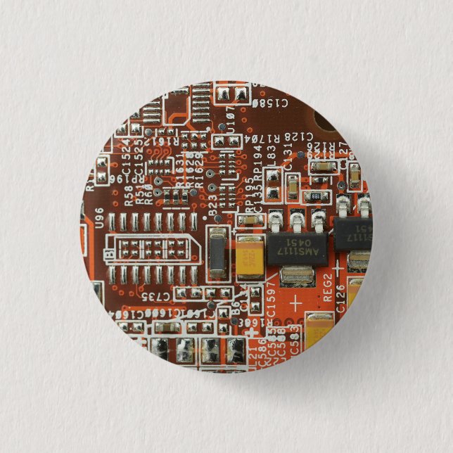 Circuit Chip Computer Tech  3 Cm Round Badge (Front)