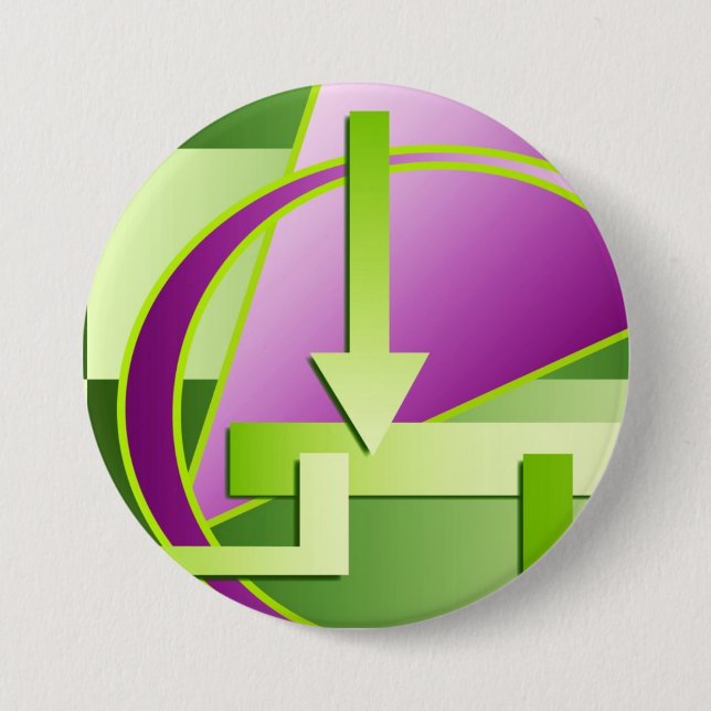 "Circuit Diagram" digital art print 7.5 Cm Round Badge (Front)
