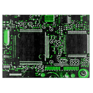 Circuit Green 2 cutting board