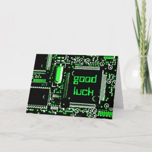 Circuit Green 2 'Good Luck' greetings card