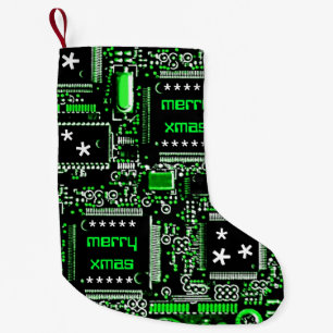Circuit Green 2 'Merry Xmas' two-sided Small Christmas Stocking