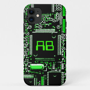 Circuit Green 2 monogram iPhone 5 case