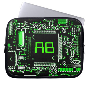 Circuit Green 2 monogram laptop sleeve 10"