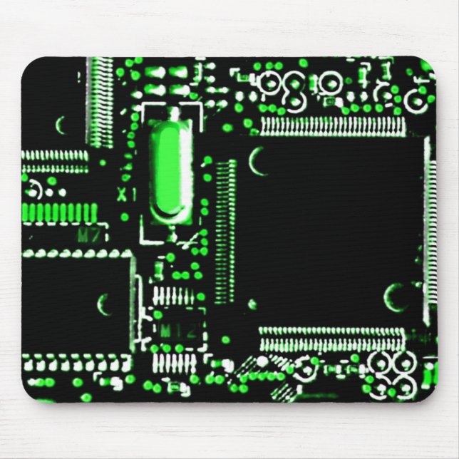 Circuit Green 2 mouspad Mouse Pad (Front)