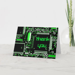 Circuit Green 2 'Thank You' greetings card