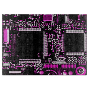 Circuit Pink 2 cutting board