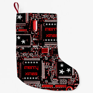 Circuit Red 2 'Merry Xmas' two-sided Small Christmas Stocking