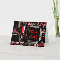 Circuit Red 2 'no.1 dad' greetings card