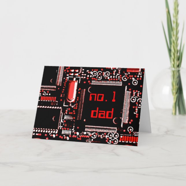 Circuit Red 2 'no.1 dad' greetings card (Front)