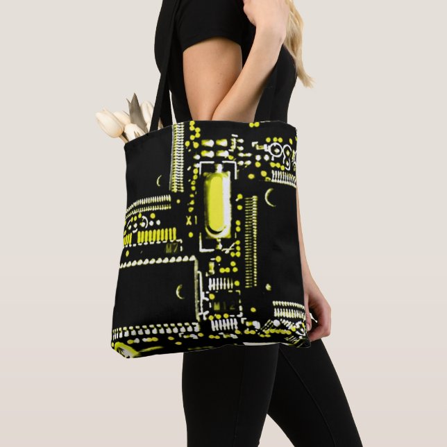 Circuit Yellow 2 all over tote bag (Close Up)