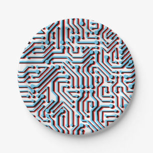 Circuitboard Paper Plates