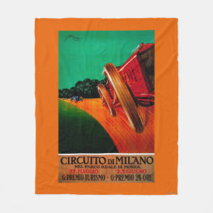 Circuito Di Milano Vintage PosterEurope Fleece Blanket