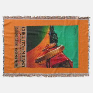 Circuito Di Milano Vintage PosterEurope Throw Blanket