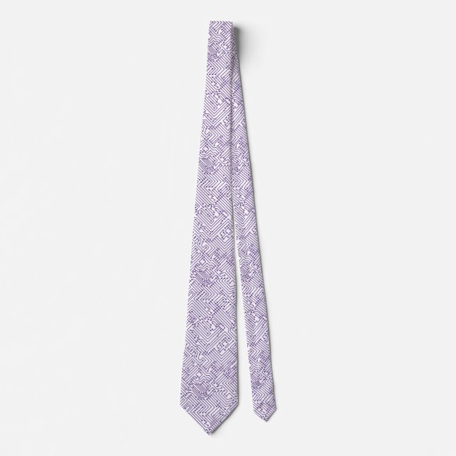 Circuitry - Deep Purple on Black Tie (Front)