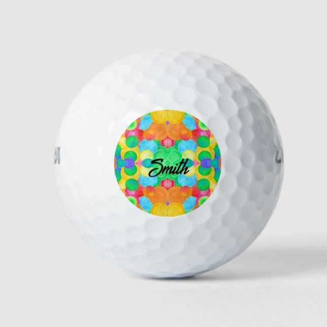 circular abstract art  golf balls (Front)