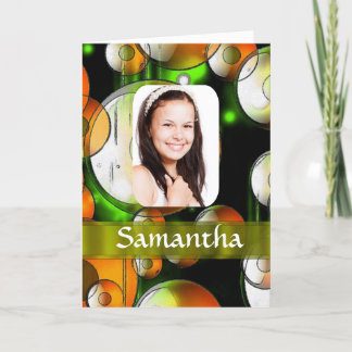 Circular abstract photo template