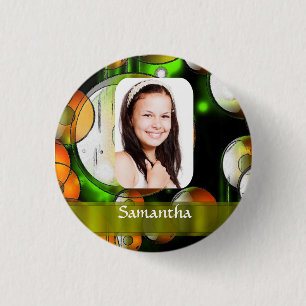 Circular abstract photo template 3 cm round badge