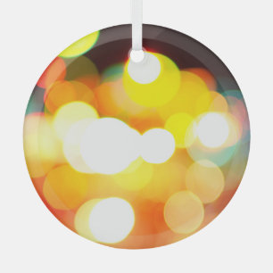 Circular Bokeh: Christmas Light Abstract Glass Tree Decoration