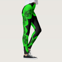 Circular Bright Green Alien Abstract