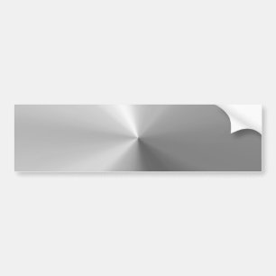 Circular Brushed Aluminium Textured Bumper Sticker