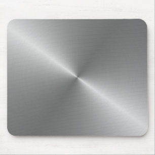 circular brushed steel mouse pad