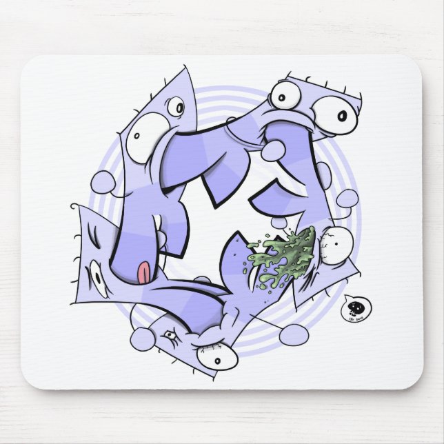 Circular Cannibalism Mouse Pad (Front)